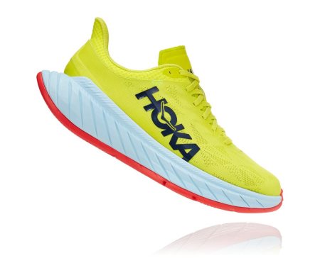 Hoka One One Carbon X 2 Moški Road Tekaški Čevlji Rumena / Roza SI-970264Z